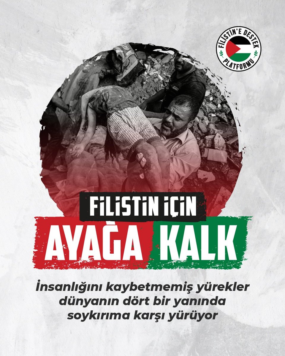 İnsanlığını kaybetmemiş yürekler dünyanın dört bir yanında soykırıma karşı yürüyor #Filistinİçin ayağa kalk...