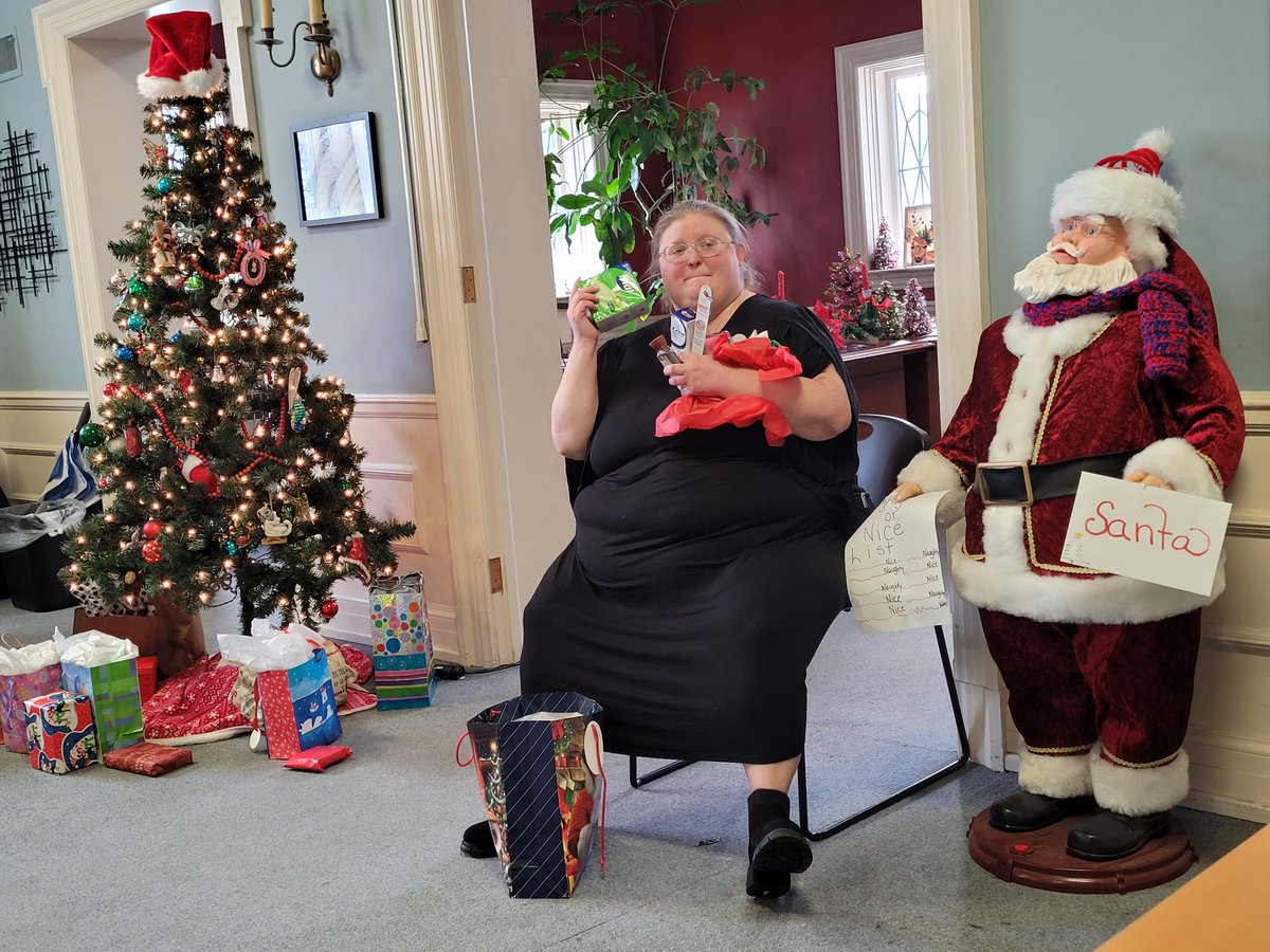 Yesterday, our friends at Oasis House held their annual holiday party! Here's a selection of photos from the highlight of the event, the white elephant gift exchange!