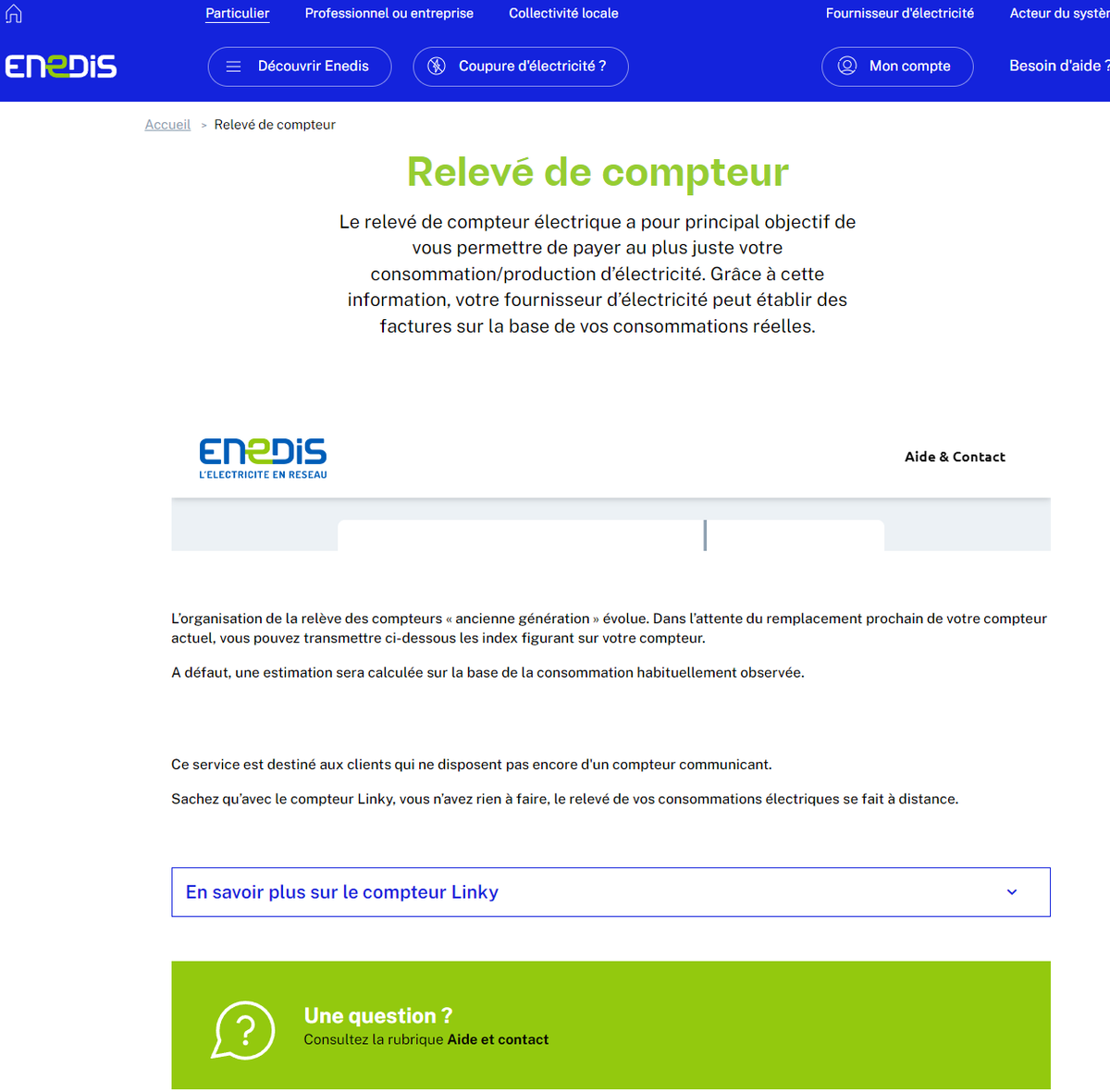 bv_zed's tweet image. Dites, @enedis_clients, testez vous votre site internet avant de le mettre en ligne ? Il m'est impossible de transmettre mon compteur, quel que soit le navigateur utilisé...