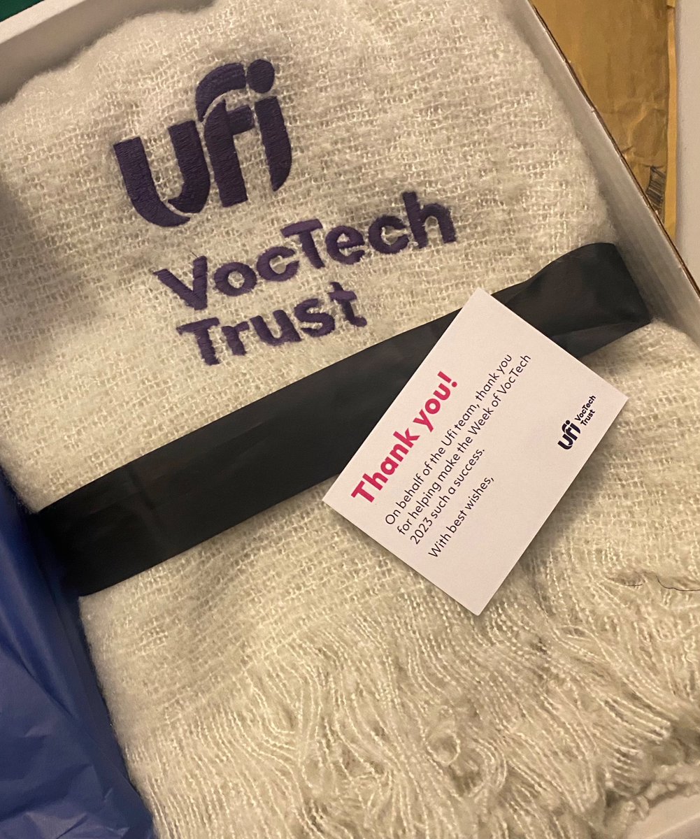 HUGE thank you @UfiTrust for such a lush gift. I thoroughly enjoyed hosting + delivering sessions for #WeekofVocTech celebrating the #FEsuperHeroes that made the #AmplifyFE Community Space a success this past year! 

Can’t wait to snuggle under the blanket this holiday ❄️