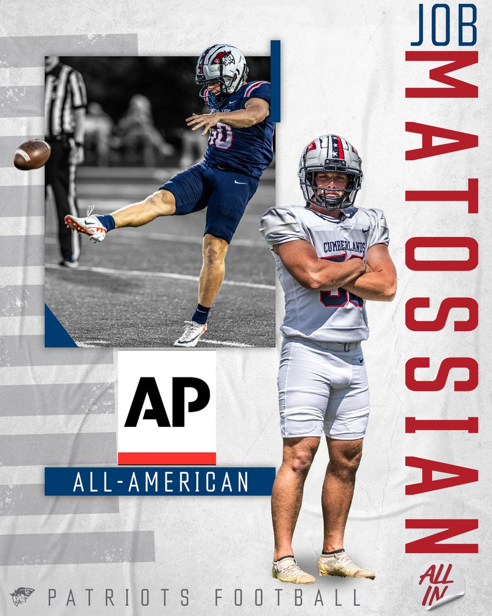 Matossian continues to rack up the honors as he earns a spot on the AP NAIA All-American First-Team as a punter!! Story: bit.ly/3NEOJ6V #OneBigTeam #ALLIN