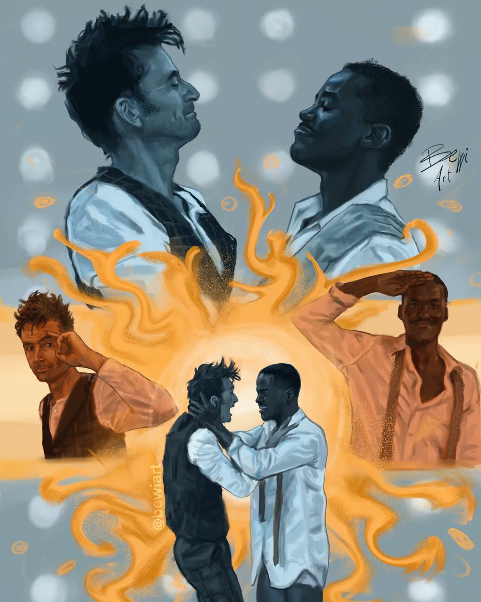 I loved their Interactions so much, they have my whole heart 💙 #DoctorWho60 #doctorwho #DoctorWhoFanArt #DavidTennant #ncutigatwa