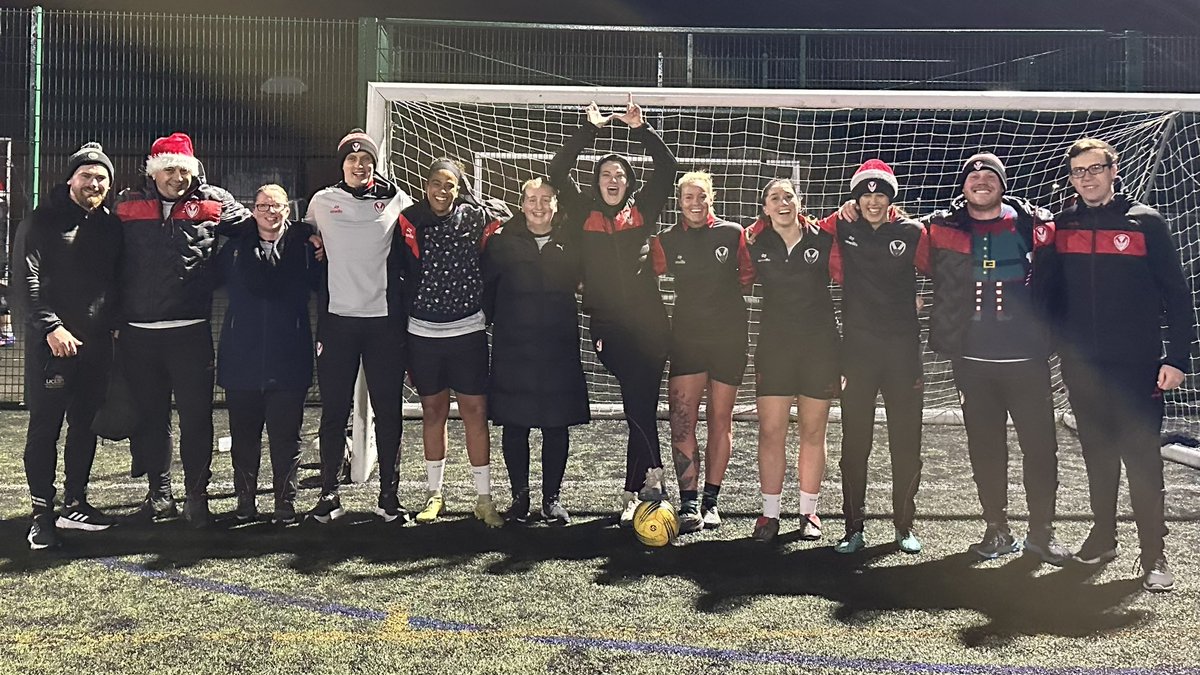 😃 Winners are grinners, as our playing squad (and staff) faced off in a game of football in our last training session of 2023 this evening!

👀 Thanks for carrying the staff team to victory <a href="/ChannyCrowl/">chantelle crowl</a>, <a href="/Nom_Williams/">Naomi Williams</a>, <a href="/FayeGaskin/">Faye Gaskin.</a> and <a href="/ZoeHarr26119405/">Zoe Harris</a>! 🤝

#COYS