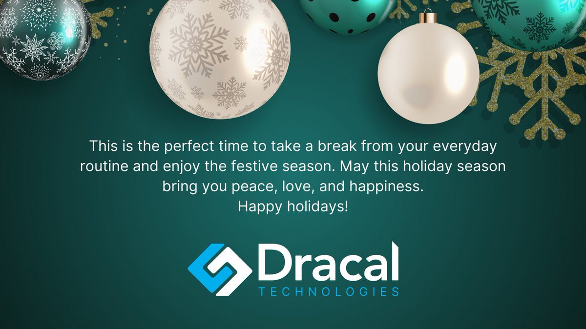 dracaltech's tweet photo. Dracal's office and factory will be partially closed from Saturday, December 23, 2023 until Monday, January 8, 2023. During this period, order processing will be temporarily slowed down.

We cannot wait to see you in the New year! https://t.co/CQqW2hqMiw