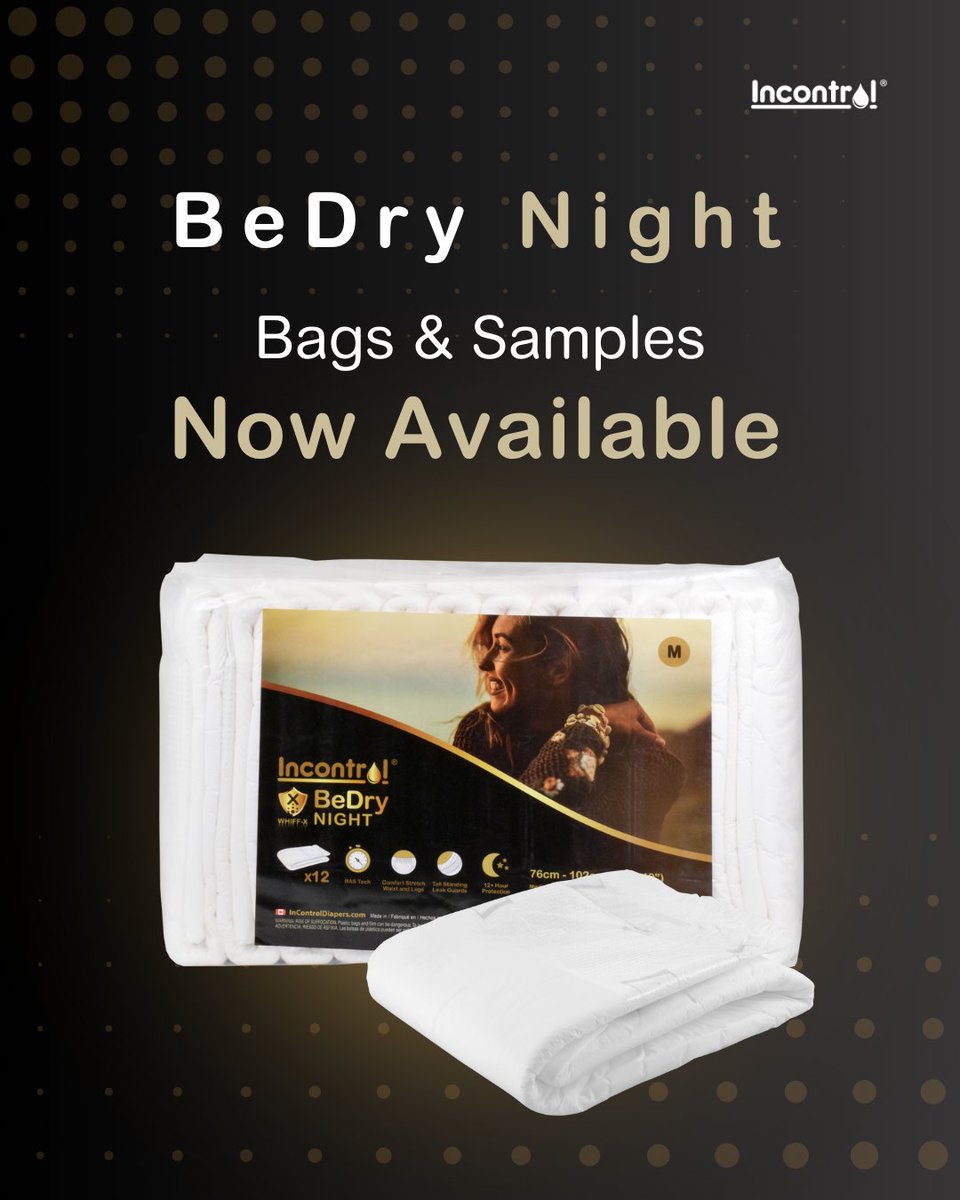 Shop Here: incontroldiapers.com/bedry-night/

#incontinence #incontinenceproducts #adultdiaper #urinaryincontinence #bladdercontrol #bedwettingsolution #incontinencecare #bedrynight #BeDryStayDry