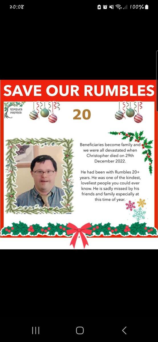 cafe_rumbles's tweet image. Christmas can be a sad time of year, when we remember the people we have loved, who have left us. Today, we fondly remember Christopher. It has been nearly a year, and he is still in our hearts and minds. 💗

#SaveOurRumbles