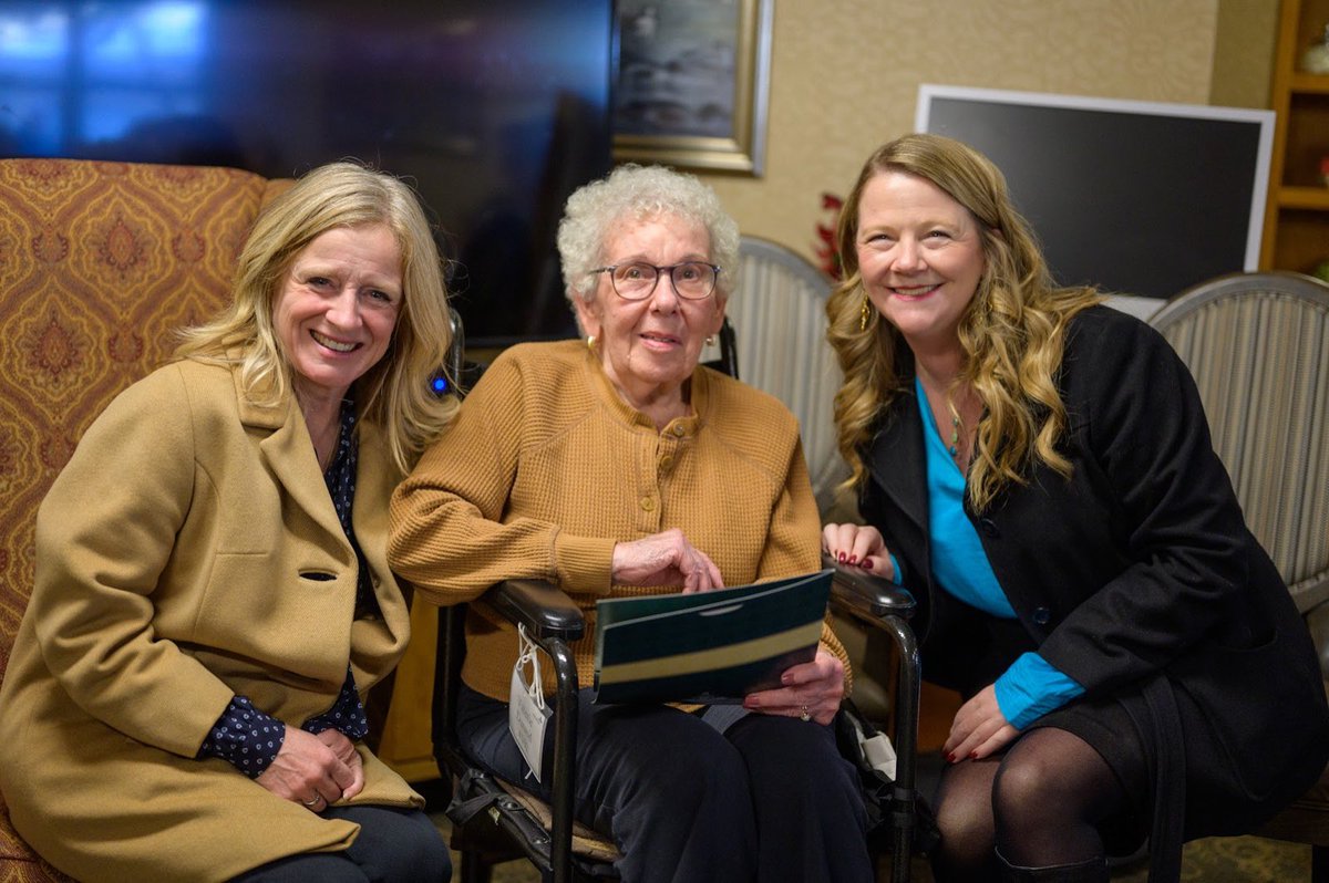 Heartwarming visit to @venvitheedgemont alongside @rachelnotley. Thank you for the warm welcome! It was a pleasure hearing from residents about their provincial concerns, and I promise, I'll be back in January for a longer conversation. Loved celebrating a 90th birthday.