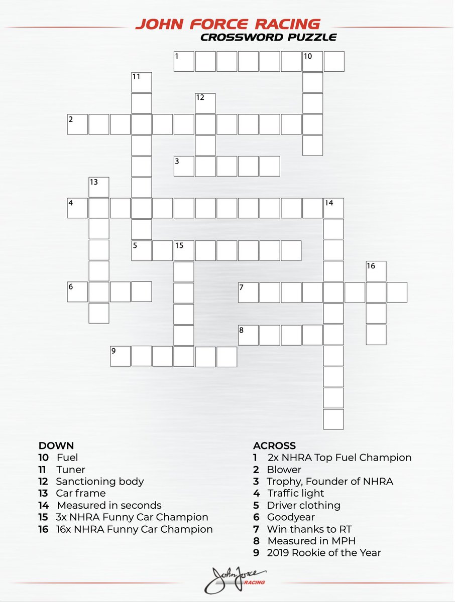 It's National #CrosswordPuzzleDay. Try your hand at this JFR crossword!