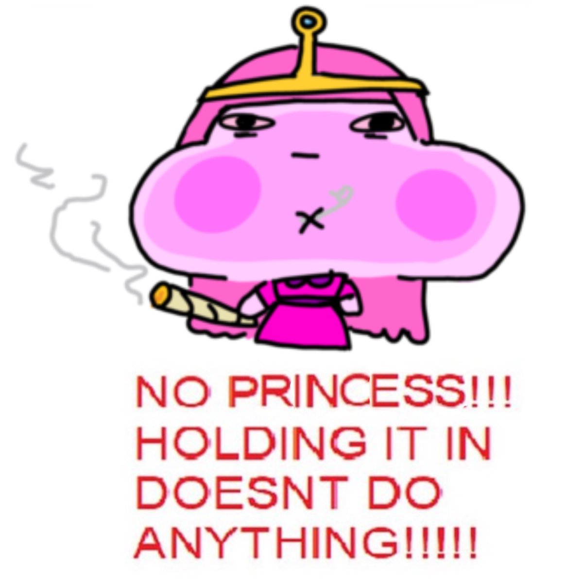 NO PRINCESS!!! HOLDING IT IN DOESNT DO ANYTHING!!!!!