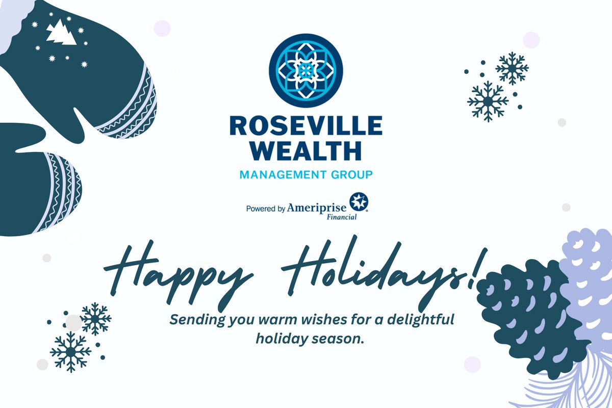 RWMGPA's tweet photo. Happy Holidays from Your Team at Roseville Wealth Management Group
Holiday Hours
12/21 – Offices Close at 3PM
12/22 – Offices Closed
12/25 – Offices Closed https://t.co/kV6QQt7ulJ