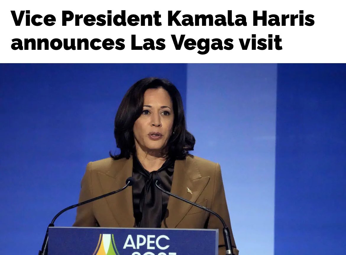 Jan 3rd will be @KamalaHarris 9th  visit to Las Vegas since being installed.  She needs to at the border to make sure the wall gets installed. Do your job. 

#CrimesAgainstAmerica #FakeVP #AmericaFirst