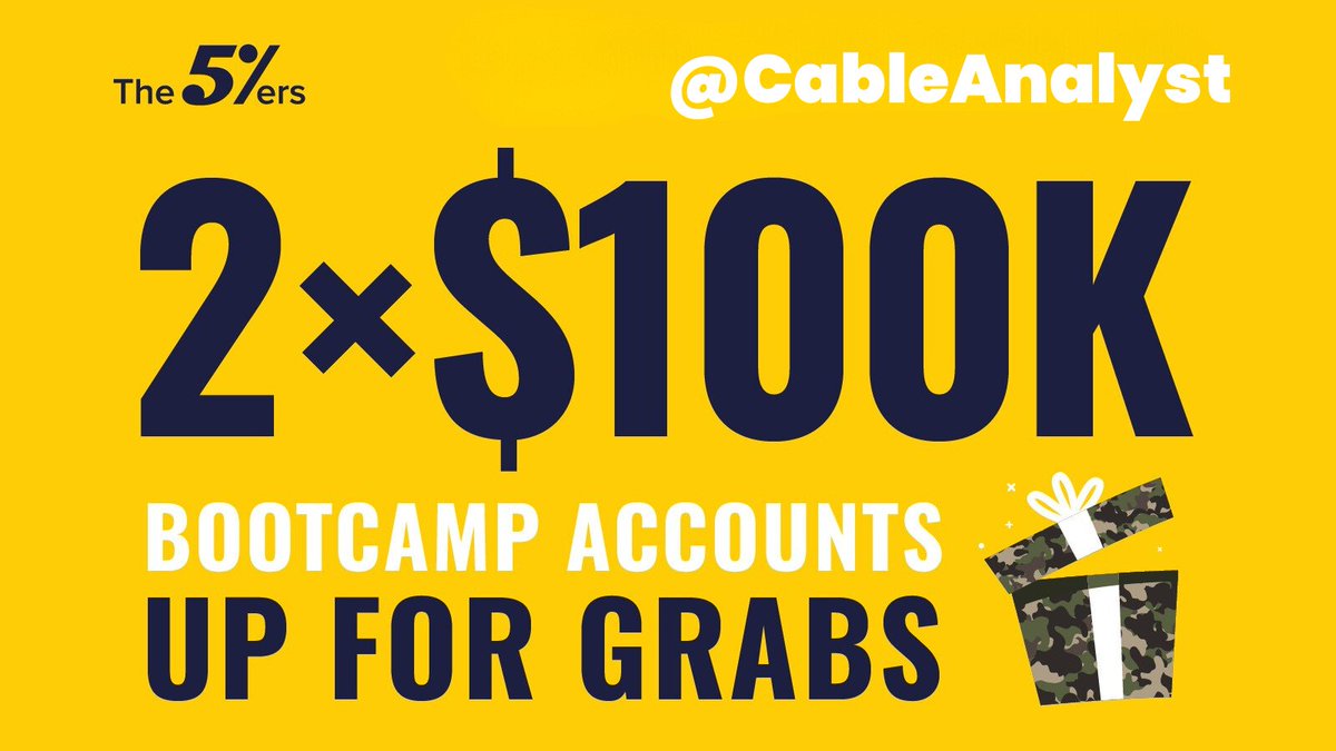 Ola Daniel (@cableanalyst) on Twitter photo 🎁 Giveaway Alert - $200k 🎁
2 × $100k Boot Camp Acc up for grabs
➡ Must Follow
<a href="/the5erstrading/">The5ers</a>
<a href="/CableAnalyst/">Ọlá Daniel</a>
➡ Also Follow
@RachaelBenzzz
<a href="/Gil_BenHur/">Gil Ben Hur</a>
<a href="/iamwayjnr/">WayMac 𝕏📊</a>
<a href="/Global__Man/">Matt Betterlife Anthony</a>
<a href="/supreme_fx_/">SUPREME FX CONCEPT</a>
➡ Retweet the pinned post on <a href="/the5erstrading/">The5ers</a>
➡ Sign up to our hub - 🎁 Giveaway Alert - $200k 🎁
2 × $100k Boot Camp Acc up for grabs
➡ Must Follow
<a href="/the5erstrading/">The5ers</a>
<a href="/CableAnalyst/">Ọlá Daniel</a>
➡ Also Follow
@RachaelBenzzz
<a href="/Gil_BenHur/">Gil Ben Hur</a>
<a href="/iamwayjnr/">WayMac 𝕏📊</a>
<a href="/Global__Man/">Matt Betterlife Anthony</a>
<a href="/supreme_fx_/">SUPREME FX CONCEPT</a>
➡ Retweet the pinned post on <a href="/the5erstrading/">The5ers</a>
➡ Sign up to our hub -