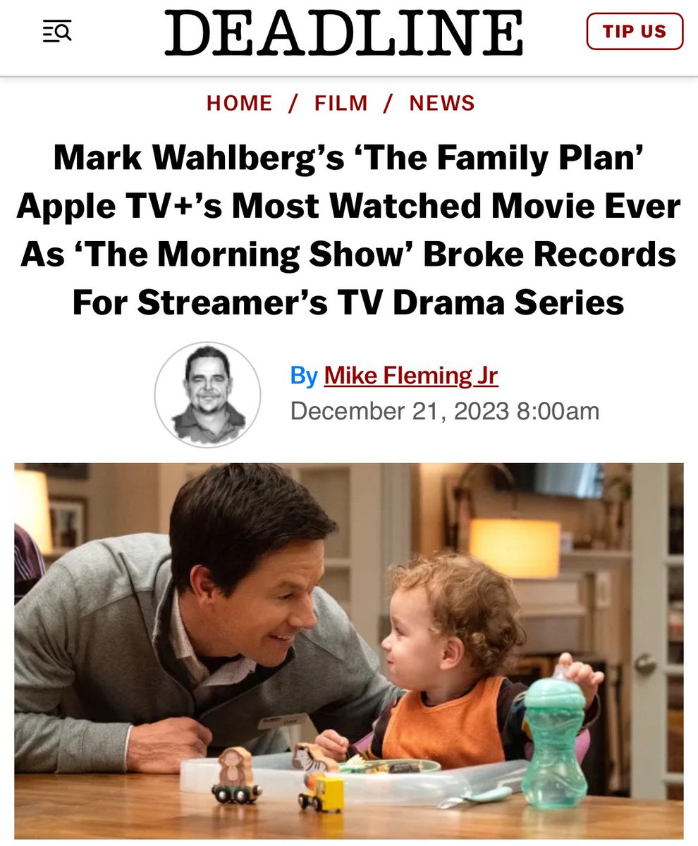 DavidCoggeshall's tweet image. Thank you to everyone who saw THE FAMILY PLAN and made it Apple’s most-watched movie ever! 😳😳