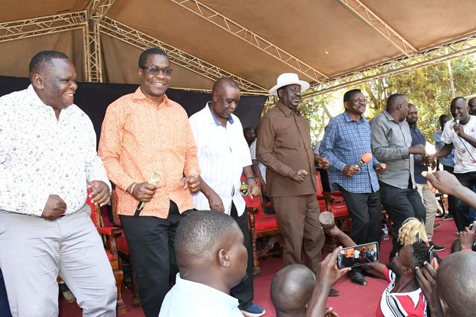 Governor @orengo_james today hosted @RailaOdinga for ground breaking ceremony of Yala and Ugunja town ring roads to bitumen standards and the groundbreaking for the construction of a Maternity Theatre Complex at Yala Sub County Hospital. #Nyalore