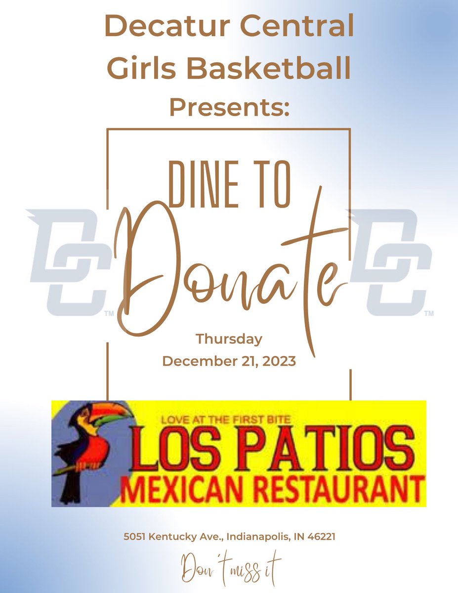 Come out and support your DC Lady Hawks at Los Patios tonight!! 💙💛🦅