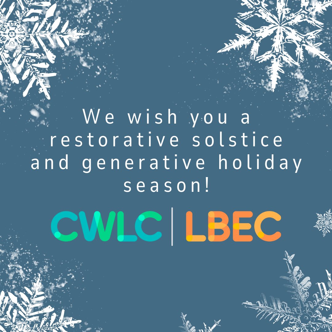 Happy #WinterSolstice from the CWLC team💙 We wish you a generative and joyful holiday season!