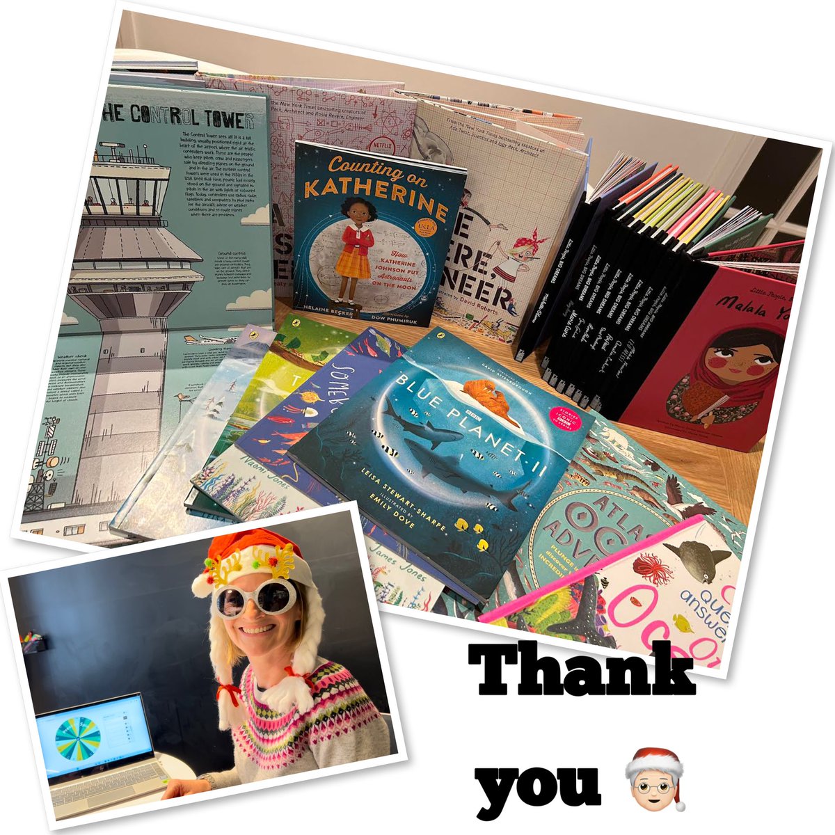 Is there a better gift at Christmas than a book? 
Our heartfelt thanks to <a href="/PortsofJersey/">Ports of Jersey</a> who have donated a beautiful selection of books from their Christmas raffle. Mrs Claus aka Anna drew the lucky winners! 🧑🏻‍🎄📚🎅🏽