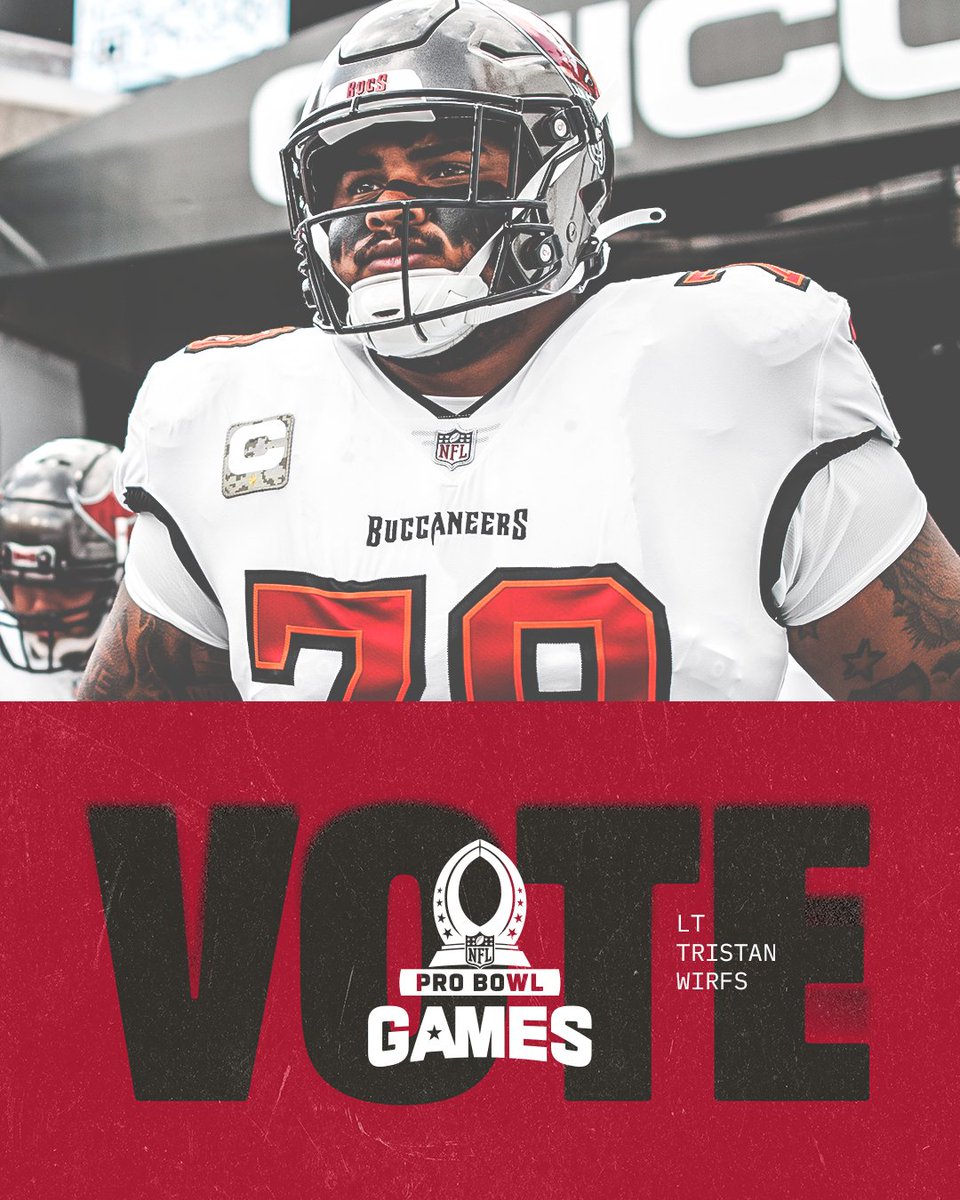 Buccaneers's tweet image. Get @TristanWirfs78 to the Pro Bowl ‼️

1 repost = 1 #ProBowlVote