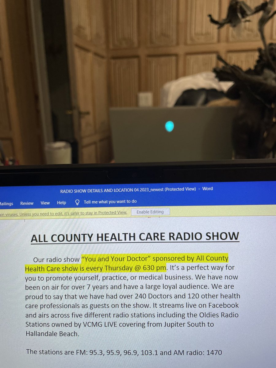 Once again, I will be on live radio this time a last-minute notification from 6:30 to 7 PM EST on All County Health Care Radio! U can follow it live streaming on their Facebook page or listen on 4 different local FM stations and 1 AM station! FM 95.3, 95.9, 96.9, 103.1, AM 1470!