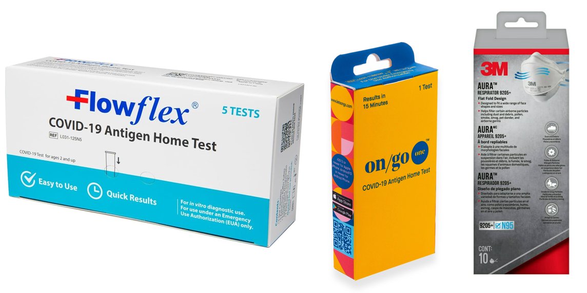 michael_hoerger's tweet image. Some quick tips if you need a #RapidTest or #N95 urgently in the U.S. in the next few weeks. ⚡️
Rapid Tests:
What brands? The best low-cost rapid test on the market in the U.S is #FlowFlex. It's also marketed in the U.S. as "On/Go." The On/Go 1-packs have identical accuracy,…