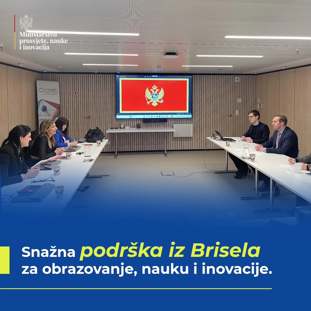 Ministarka prosvjete, nauke i inovacija, prof. dr Anđela Jakšić-Stojanović, sastala se u Briselu sa direktorom COST asocijacije Ronaldom de Bruinom.

Više na linku:
gov.me/clanak/jaksic-…