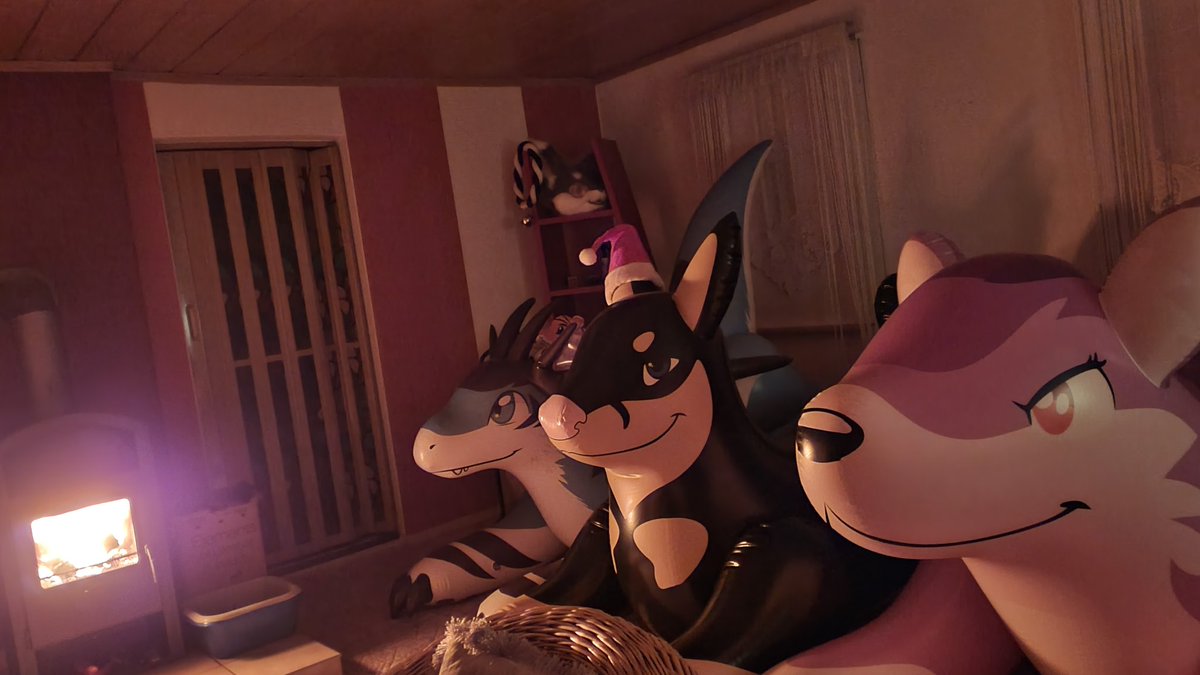 JustinHeuer2's tweet image. Just relax in a cozy, warm room full of squeakers while the storm rages outside.