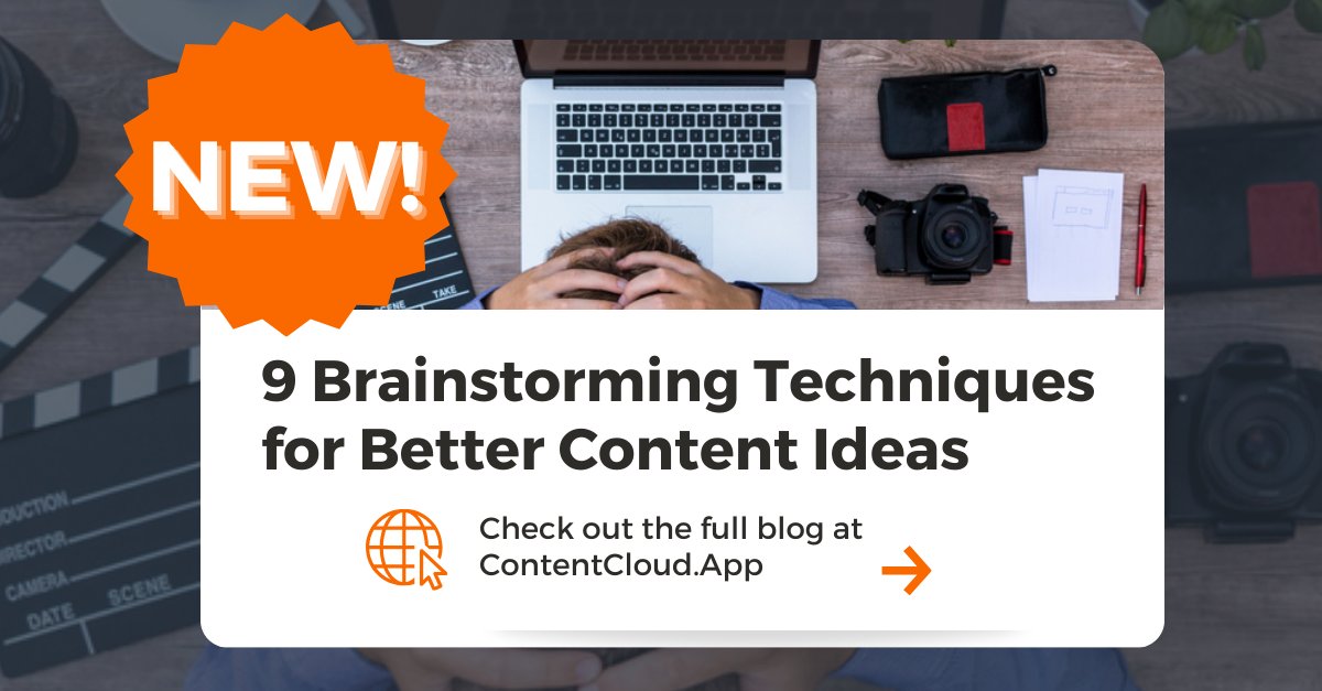 Check Out: 9 Brainstorming Techniques for Better Content Ideas. Whether you're a seasoned pro or just starting out, learn strategies for consistently producing fresh, engaging content.

Learn More: hubs.li/Q02dBxQN0

#ContentCreators #ContentIdeas #Brainstorming #Ideas