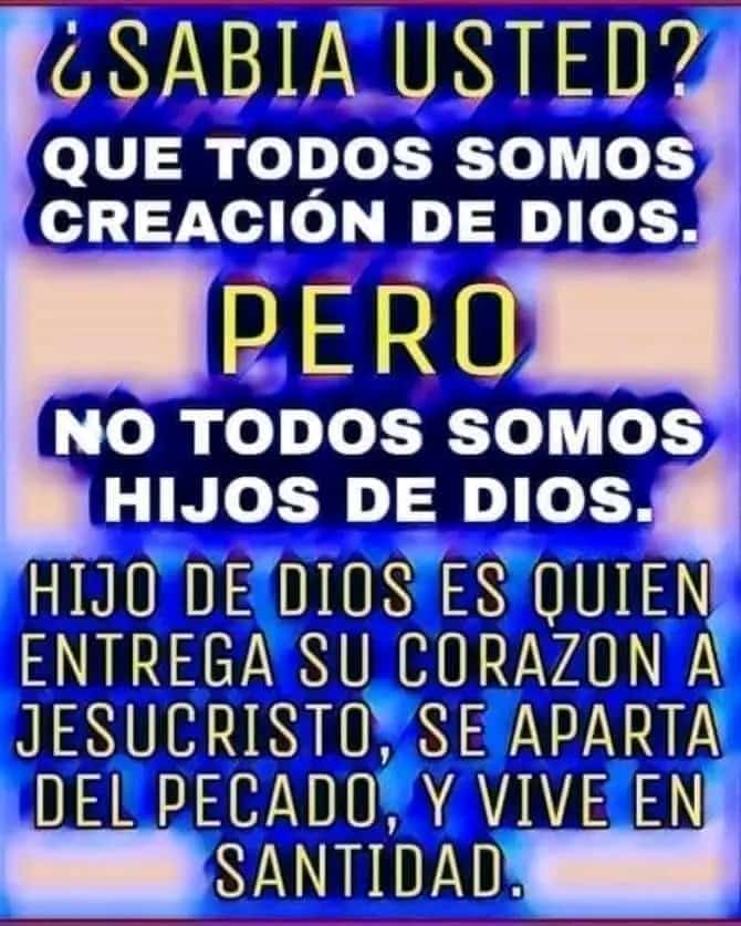 Si fuese que todos éramos hijos de Dios, si no hubo el diluvio universal del arca de Noé. ¿Cómo un padre matará a sus hijos?
