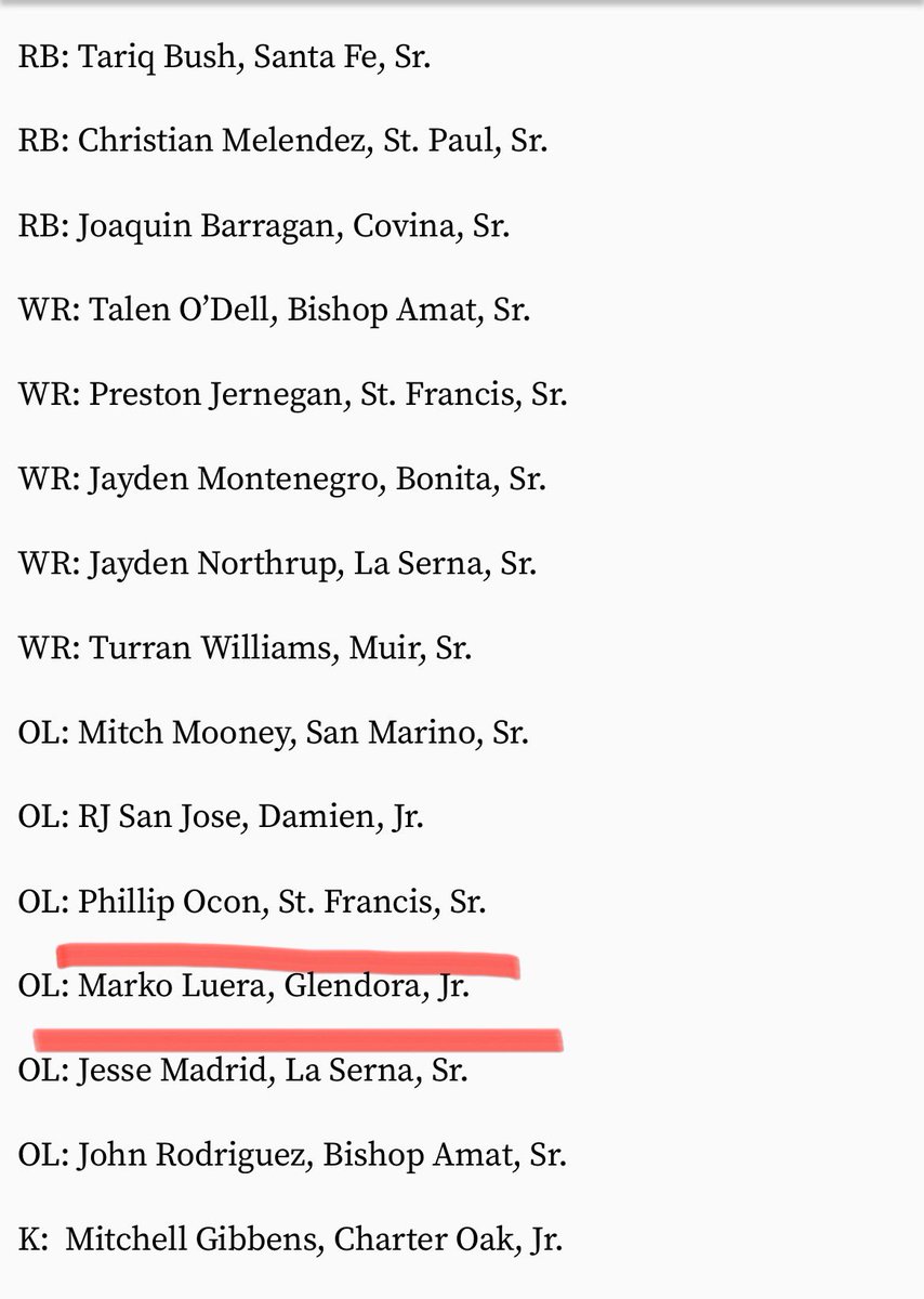Blessed to be named All SGV!!! Thank you @SGVNSports!!! #bethebest @GlendoraHighFB @OfficialKOBros @KOBrosRecruits