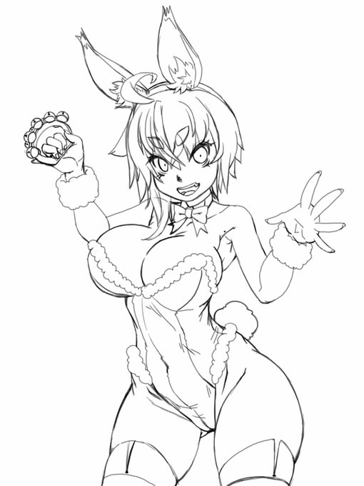 ことしはクリスマスも俺はバニーで行く!(ラフ)#九嶺蓮歌 