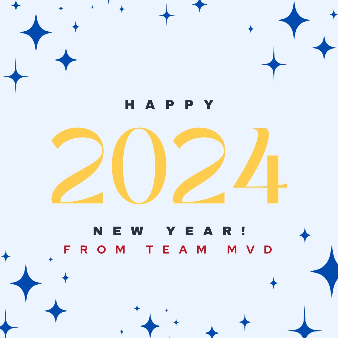 Happy New Year from Team MVD! 🌟🎆 Looking forward to connecting with you! #2024