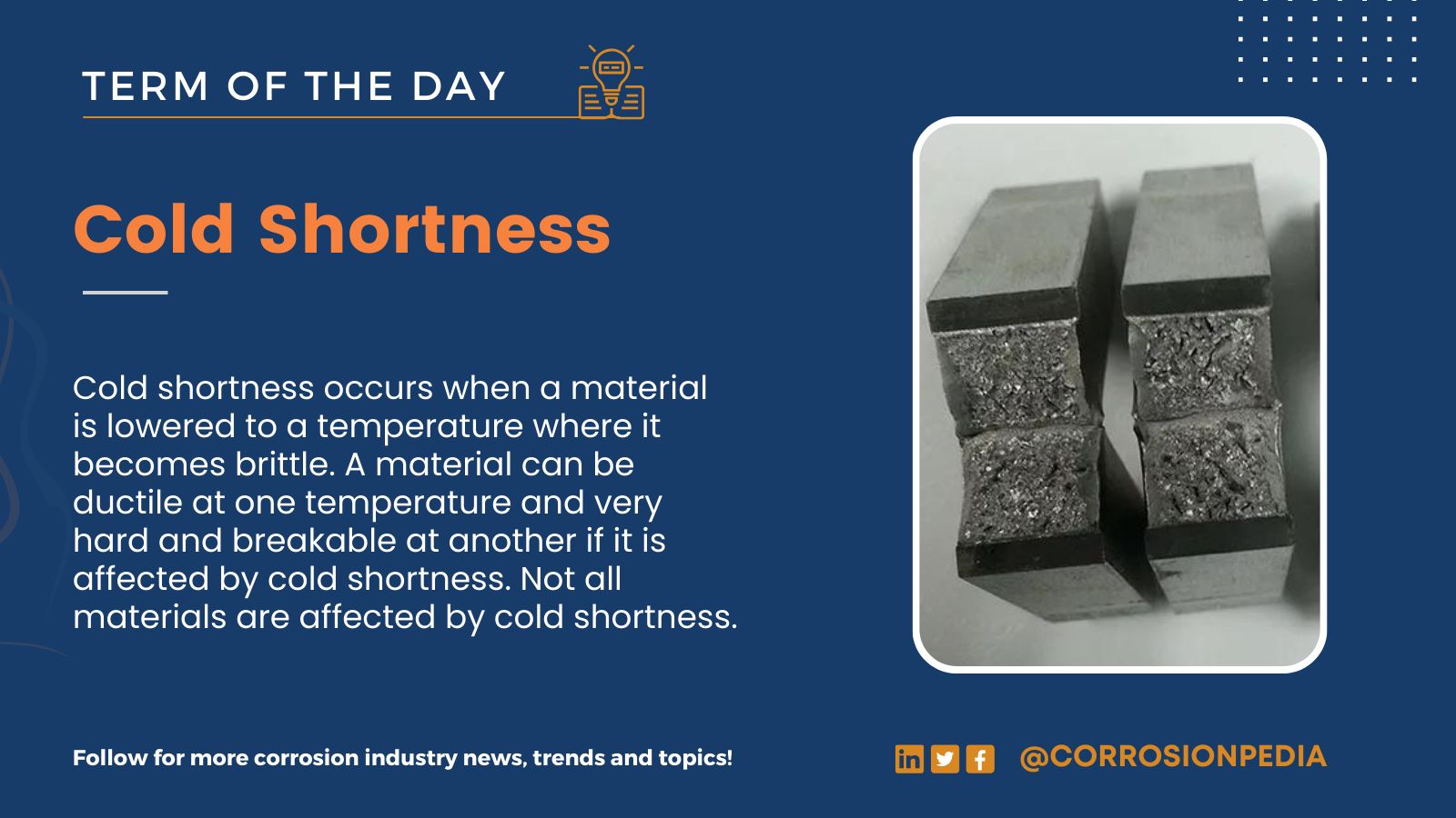 Corrosionpedia on X: &ldquo;For materials that are affected by cold 