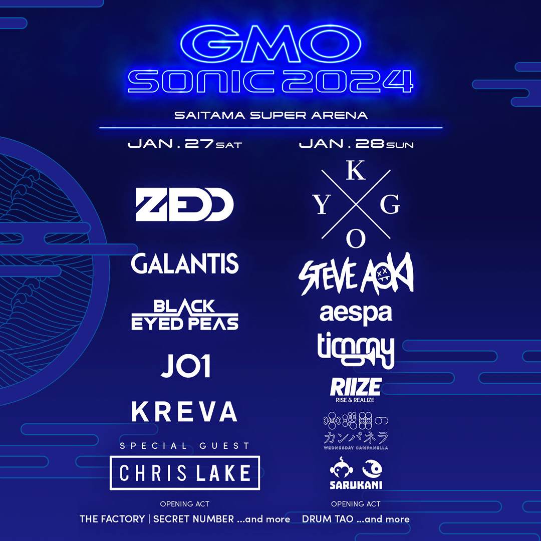 GMO SONIC (@gmosonic) on Twitter photo #GMOSONIC2024 ็ฌฌ4ๅผพใฉใคใณใใใ็บ่กจ๐
ๆ้ซใซใขใใใชใใใจ้้ใใชใ๐
ใฟใใชGMO SONICใง็ใไธใใๆบๅใฏๅบๆฅใฆใ๏ผ
๐่ฟฝๅ ใขใผใใฃในใ๐
1/27(Sat)๐ช
CHRIS LAKE
KREVA
JO1
THE FACTORY
SECRET NUMBER
1/28(Sun) ๐
ๆฐดๆๆฅใฎใซใณใใใฉ
SARUKANI
DRUM TAO #GMOSONIC2024 ็ฌฌ4ๅผพใฉใคใณใใใ็บ่กจ๐
ๆ้ซใซใขใใใชใใใจ้้ใใชใ๐
ใฟใใชGMO SONICใง็ใไธใใๆบๅใฏๅบๆฅใฆใ๏ผ
๐่ฟฝๅ ใขใผใใฃในใ๐
1/27(Sat)๐ช
CHRIS LAKE
KREVA
JO1
THE FACTORY
SECRET NUMBER
1/28(Sun) ๐
ๆฐดๆๆฅใฎใซใณใใใฉ
SARUKANI
DRUM TAO