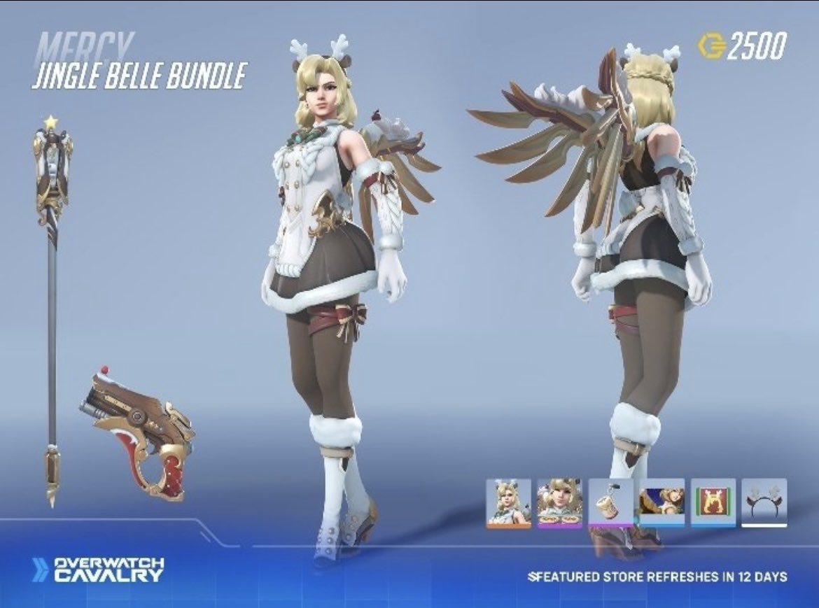 I am giving away 5x Jingle Belle Mercy Bundles!

To enter:
1. Like + RT!
2. Be following <a href="/Im_ZeykOo/">ZeykO</a>
3. Tell me your favorite Mercy skin!

*winners chosen in 48 hours*