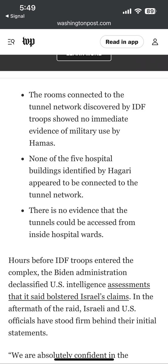 Fascinating 5-reporter investigation by my colleagues on claims that Hamas had been using Gaza’s largest hospital washingtonpost.com/world/2023/12/…