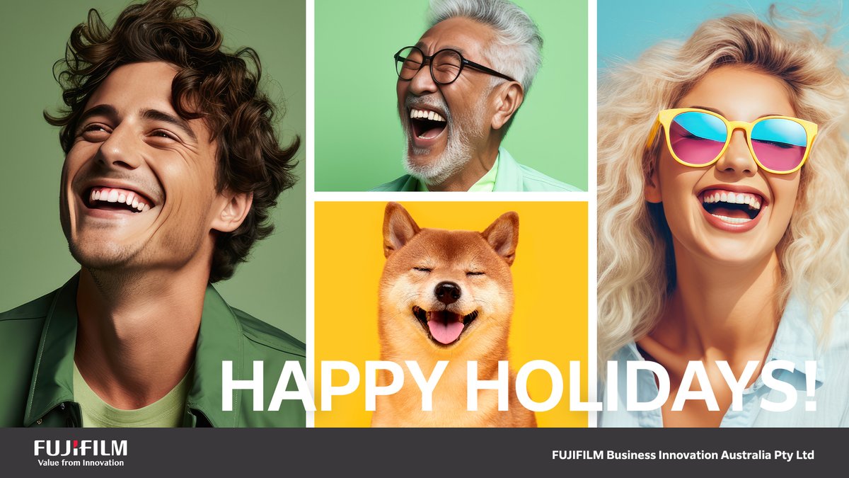 Happy Holidays from FUJIFILM Business Innovation Australia! We'll see you in 2024! 😆 😎