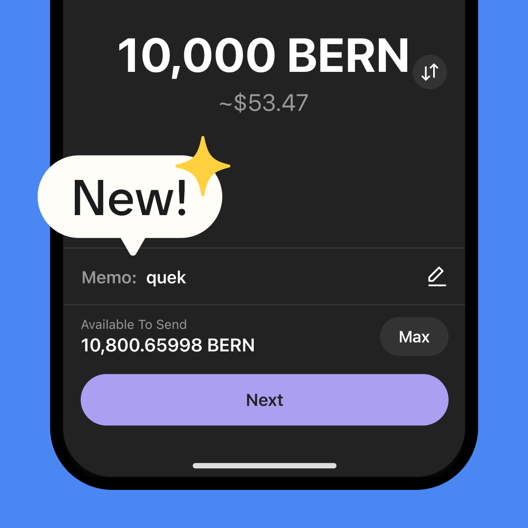 We’re closing out this year with one more Token Extension (aka Token22) update. 

Phantom now supports the new memo extension. 

Add a note (or a “quek”) when sending tokens like <a href="/FluxBeamDEX/">FluxBeam</a>, <a href="/BonkEarn/">Bonk Earn ($BERN)</a>, and <a href="/ChadOnSolana/">$CHAD</a>.