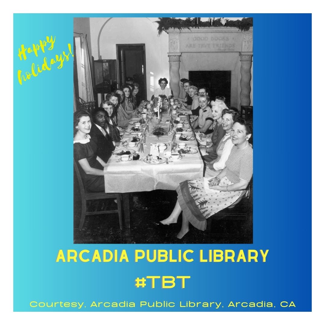 The Library's History Room offers this 1956 photo of  the staff of Arcadia Public Library at their annual holiday breakfast  when the Library was still located at 25 N. First Avenue.

#arcadiapubliclibrary #arcadiahistoryroom #arcadiahistorycollection #arcadia #TBT