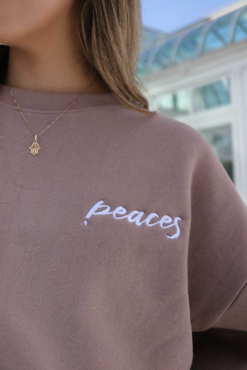 LOGO SWEATSHIRT in tawny brown