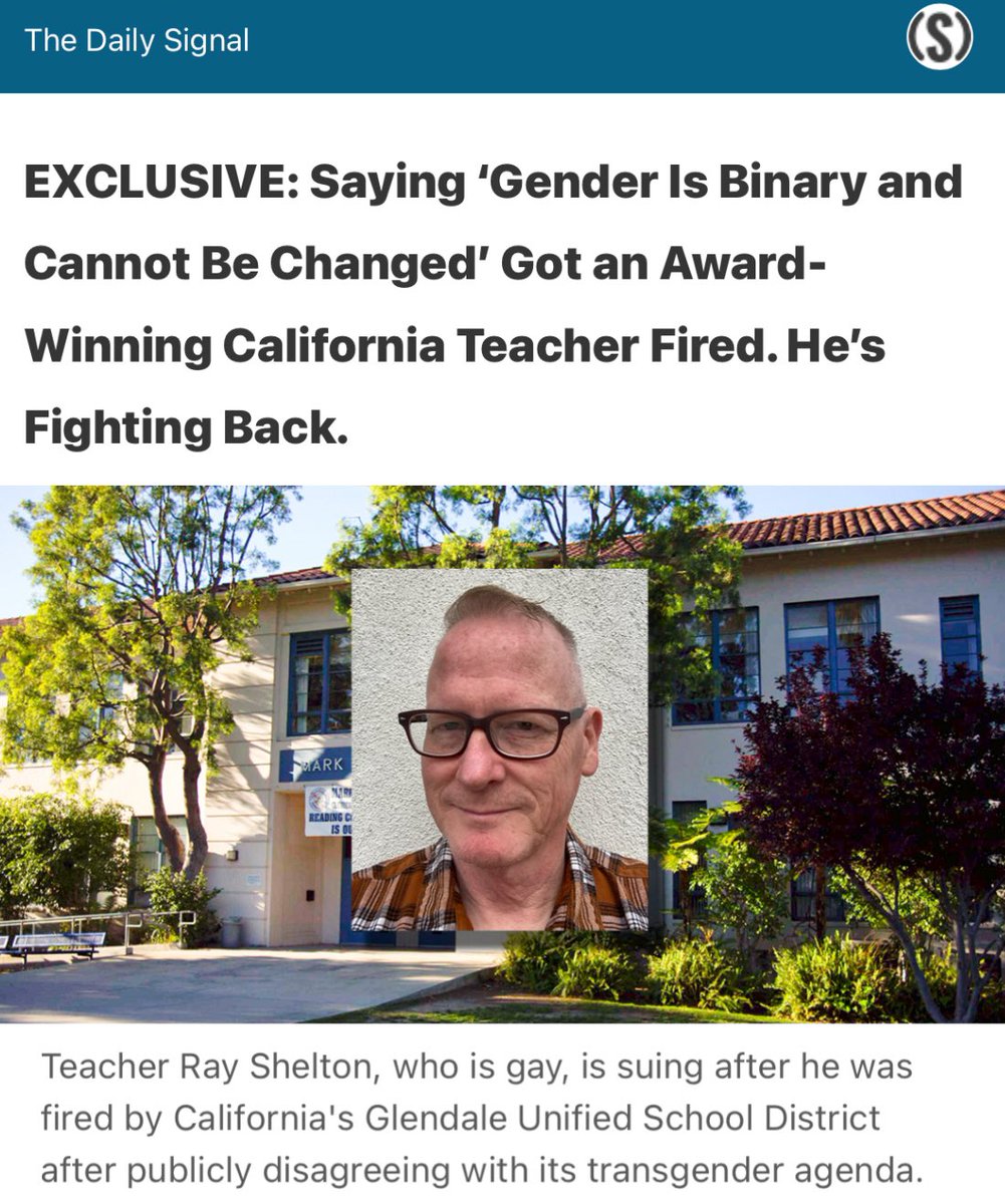 UPDATE: This teacher is fighting back and now SUING the school district for firing him for speaking out against gender ideology in their classrooms. BRAVO 👏 All these people understand is money. Bankrupt them. dailysignal.com/2023/12/20/exc…