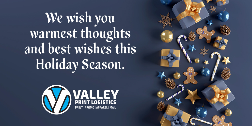 ValleyPL's tweet image. Valley Print Logistics will be closed December 25 for the Christmas holiday, and reopen Tuesday, December 26.