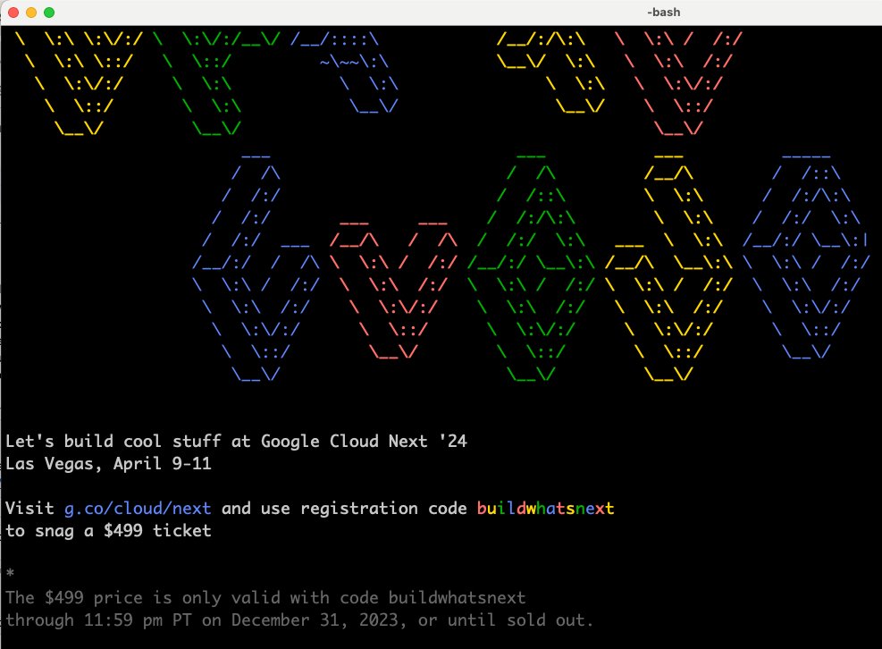 I don't think I'm supposed to do this, but I'm about to check out for vacation and figured I won't get fired over Christmas. 😅 #GoogleCloudNext has a $999 early bird price. But if you use the dev code BUILDWHATSNEXT, it's only $499 until Dec 31st. You didn't hear that from me.