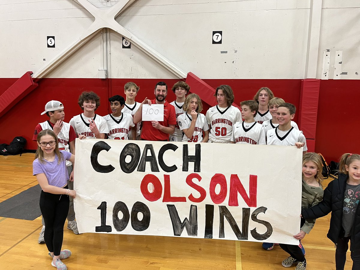 Congrats to Coach Olson on his 100th coaching win at Station!