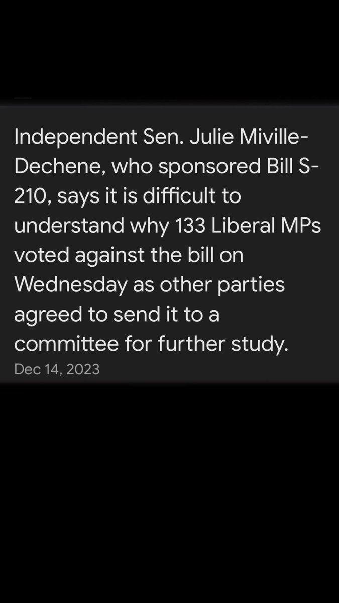 And You Voted Against .. Bill S-210 .. Why? .. 🤔 #LiberalsMustGo