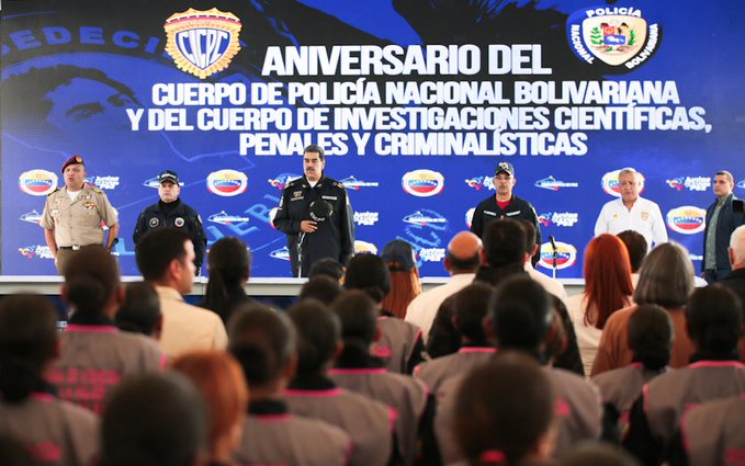 Presidente Maduro lidera acto de aniversario de la PNB y del CICPC goo.su/AKvh #VictoriaDeLaVerdad