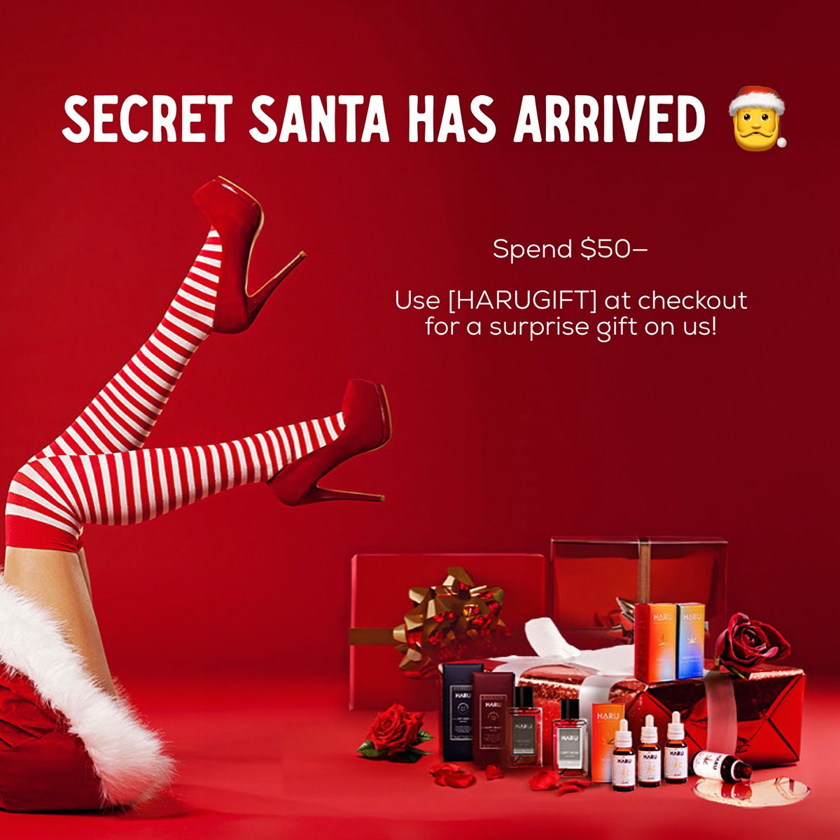 harunmore's tweet photo. Secret Santa has arrived! 🎅 Ho Ho Ho! 🎄Elevate your holiday gift game with HARU! 🤍✨

Spend $50 and use [HARUGIFT] at checkout to get a $35 worth of complimentary gift from us!

SHOP HARU: https://t.co/XTnSaniKSc

Holiday promotion ends 1/1/2024

#christmas #christmassale #holiday #holidayseason #giving #givingseason #holidaycheee #endofyearsale #yearendsale #yearend #santa #giftideas #couples #haru