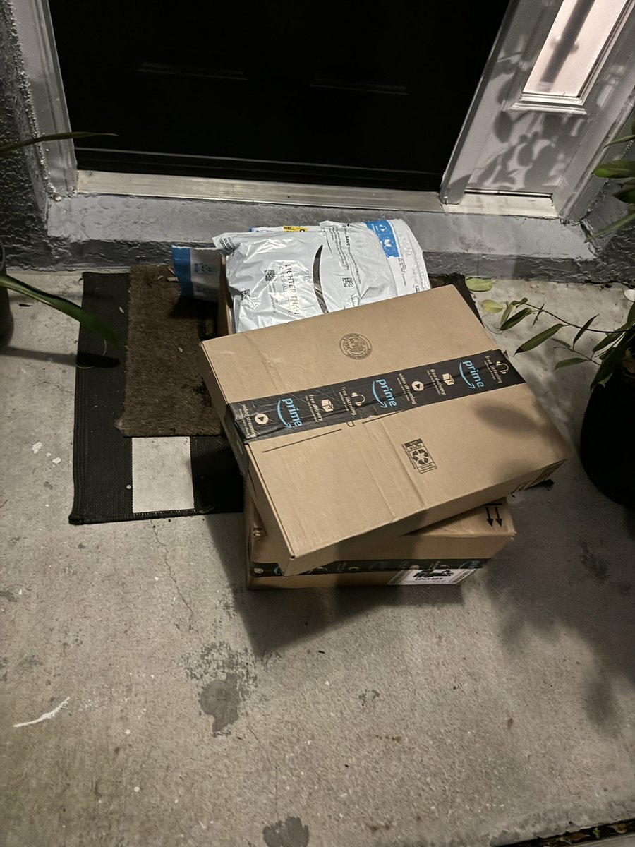 I took my dog for a walk and walked home to this. Christmas gifts has the deliveries doubled. There’s a combo of collabs and gifts. #amazoninfluencer #amazonshoppablevideo #lastminutegifts #AmazonPrime