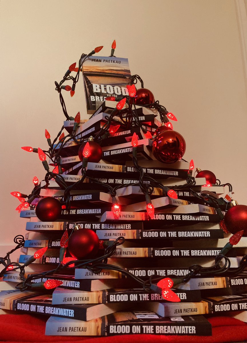 When you order a few too many books for Christmas sales and creative strikes. #bloodonthebreakwater #booktree #booksforchristmas #indieauthor #BooksWorthReading #yyj #yvr #crimefiction