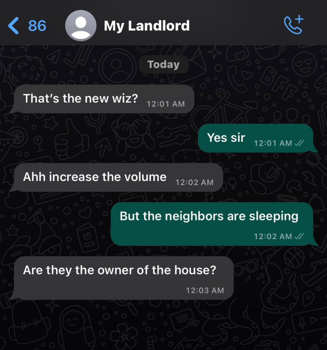 boomnevermiss's tweet image. Landlord sef feel am 

#Wizkid #s2 #MLLE