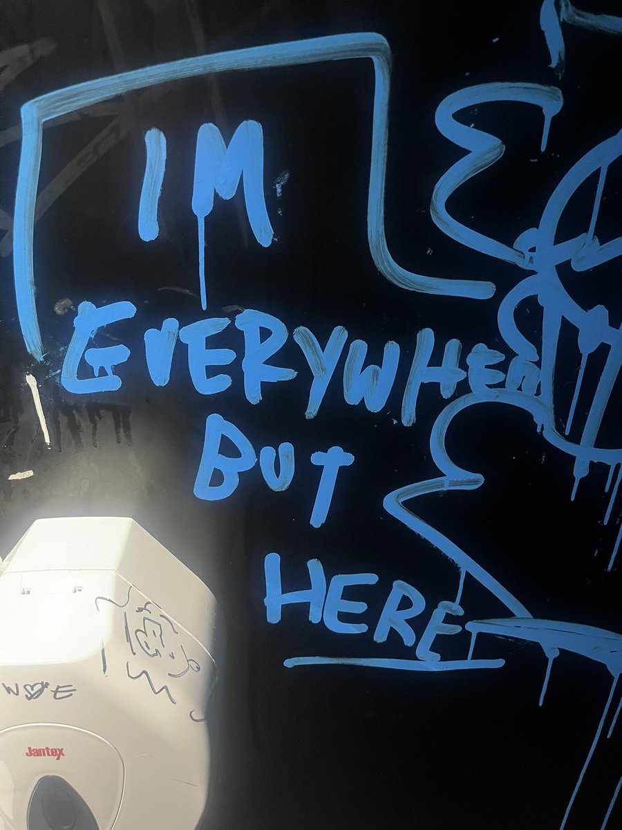 “i’m everywhere but here”, a toilet in a gig venue in peckham. september